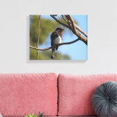 Vinyl Fotobehang - Flycatcher in boom Canvas Afdruk (Insitu (Woonkamer))