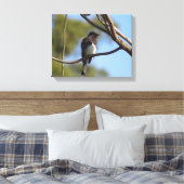 Vinyl Fotobehang - Flycatcher in boom Canvas Afdruk (Insitu (Slaapkamer))