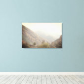 Vinyl Fotobehang Herfst Day Village Mountain Foto Canvas Afdruk (Insitu (Houten vloer))