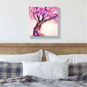 Vinyl Fotobehang Kersenboom bloei Canvas Afdruk (Insitu (Slaapkamer))