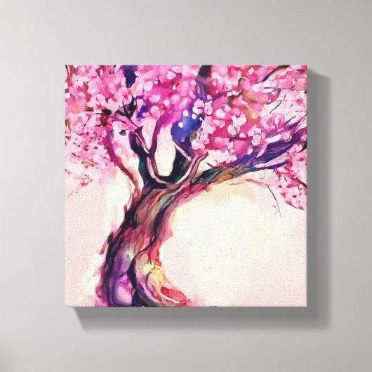 Vinyl Fotobehang Kersenboom bloei Canvas Afdruk (Voorkant)
