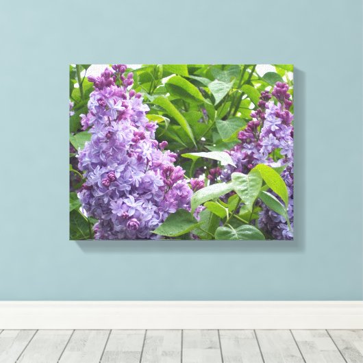 Vinyl Fotobehang Lilacs Canvas Afdruk (Insitu (Houten vloer))