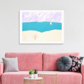Vinyl Fotobehang met Beach Design Canvas Afdruk (Insitu (Woonkamer))