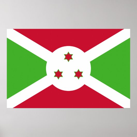 Vinyl Fotobehang met vlag van Burundi Poster (Voorkant)