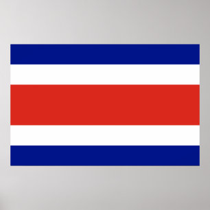 Vinyl Fotobehang met vlag van Costa Rica Poster