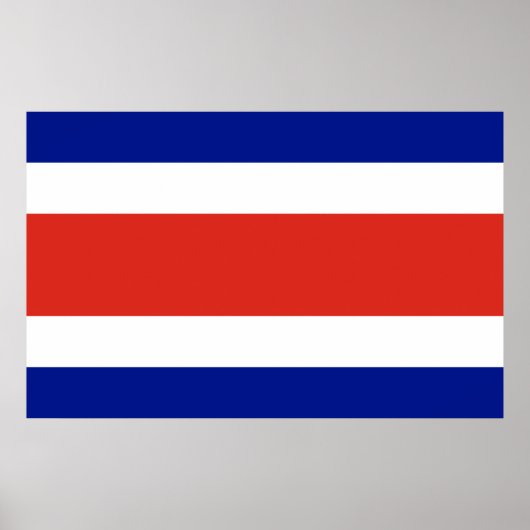 Vinyl Fotobehang met vlag van Costa Rica Poster (Voorkant)