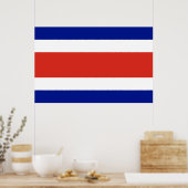 Vinyl Fotobehang met vlag van Costa Rica Poster (Keuken)