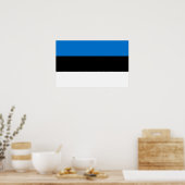 Vinyl Fotobehang met vlag van Estland Poster (Keuken)