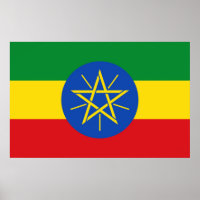 Vinyl Fotobehang met vlag van Ethiopië