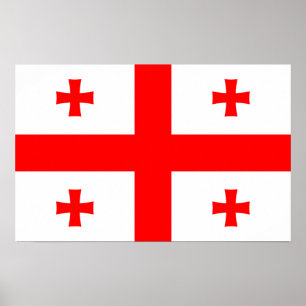 Vinyl Fotobehang met vlag van Georgië Poster