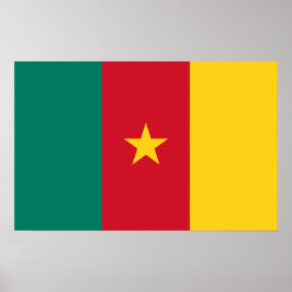 Vinyl Fotobehang met Vlag van Kameroen Poster