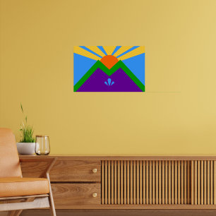 Vinyl Fotobehang met Vlag van Manitou Springs Poster