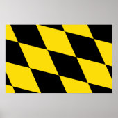 Vinyl Fotobehang met Vlag van München, Beieren Poster (Voorkant)
