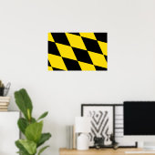 Vinyl Fotobehang met Vlag van München, Beieren Poster (Thuiskantoor)