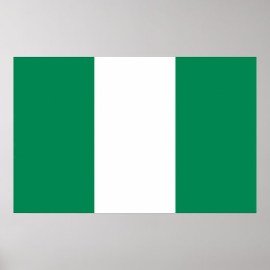 Vinyl Fotobehang met vlag van Nigeria Poster (Voorkant)