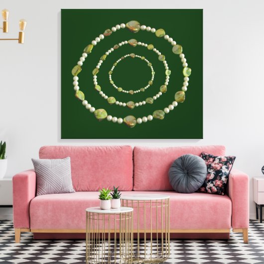 Vinyl Fotobehang - Parels en stenen Canvas Afdruk (Insitu (Woonkamer))