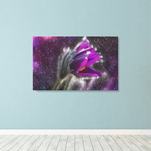 Vinyl Fotobehang - Spring douches Canvas Afdruk (Insitu (Houten vloer))