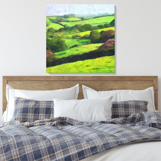 Vinyl Fotobehang van Kent - De tuin van Engeland Canvas Afdruk (Insitu (Slaapkamer))