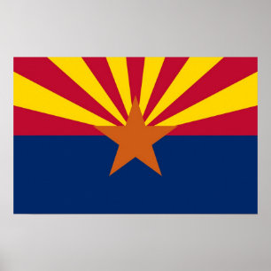 Vinyl Fotobehang Vlag van Arizona, U.S.A. Poster