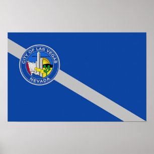 Vinyl Fotobehang Vlag van Las Vegas City, U.S.A. Poster