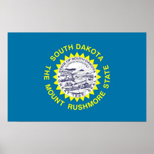 Vinyl Fotobehang Vlag van South Dakota, U.S.A. Poster