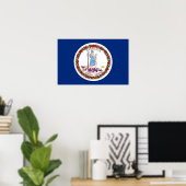 Vinyl Fotobehang Vlag van Virginia, U.S.A. Poster (Thuiskantoor)