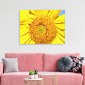 Vinyl Fotobehang - Vlieg op Zonnebloem Canvas Afdruk (Insitu (Woonkamer))