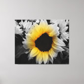 Vinyl Fotobehang - Zonnebloem Canvas Afdruk (Voorkant)
