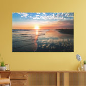 Vinyl Fotobehang - Zonsondergang op Newport Beach, Canvas Afdruk (Insitu (Woonkamer))