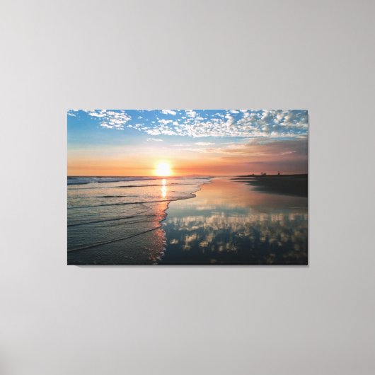 Vinyl Fotobehang - Zonsondergang op Newport Beach, Canvas Afdruk (Voorkant)