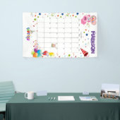 Vinyl Gelukkige Verjaardagskalender Augustus 2022  Spandoek (Beurs)