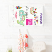 Vinyl Gelukkige Verjaardagskalender FUN Cupcake Ba Spandoek (Insitu)