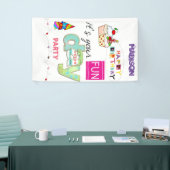 Vinyl Gelukkige Verjaardagskalender FUN Cupcake Ba Spandoek (Beurs)