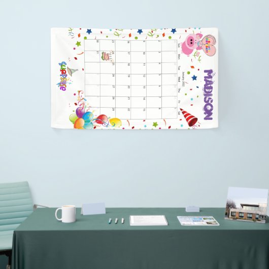 Vinyl Gelukkige Verjaardagskalender Januari 2022 B Spandoek (Beurs)