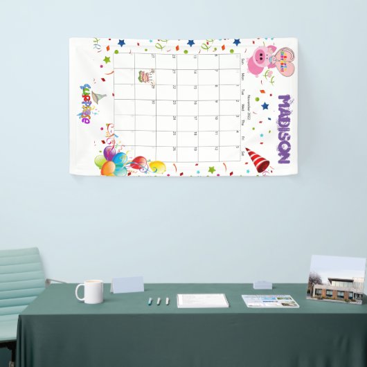 Vinyl Gelukkige Verjaardagskalender November 2022 Spandoek (Beurs)