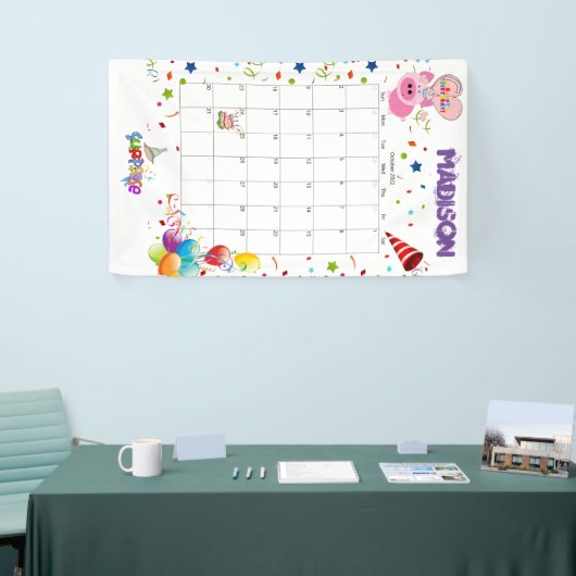 Vinyl Gelukkige Verjaardagskalender Oktober 2022 B Spandoek (Beurs)