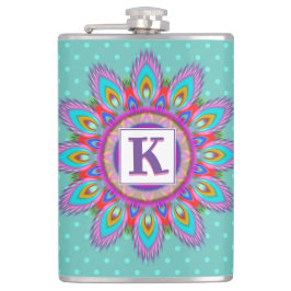 Vinyl gewikkeld aangepaste heupfles psychedelisch