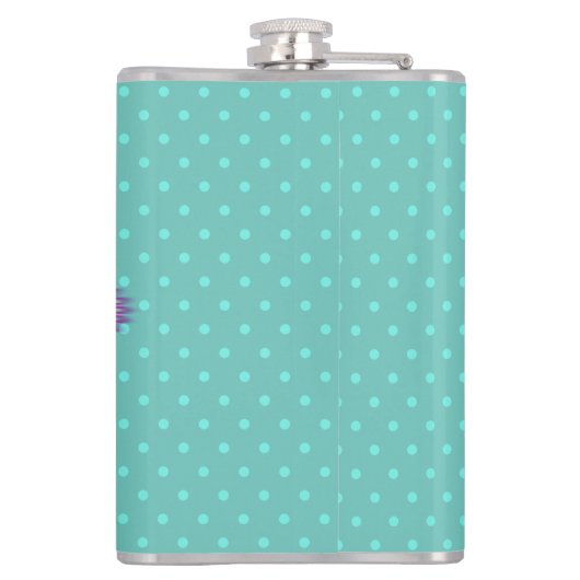 Vinyl gewikkeld aangepaste heupfles psychedelisch (Achterkant)