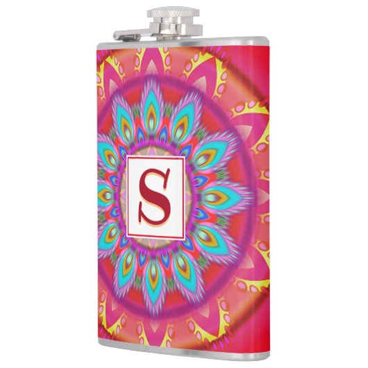 Vinyl gewikkeld aangepaste heupkolf psychedelica heupfles (Links)