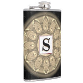 Vinyl gewikkeld aangepaste heupkolf sepia psychede heupfles (Rechts)