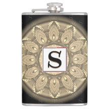 Vinyl gewikkeld aangepaste heupkolf sepia psychede