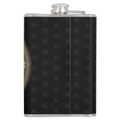 Vinyl gewikkeld aangepaste heupkolf sepia psychede heupfles (Achterkant)