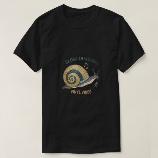 🐌🎶 Vinyl Groove Snail T-shirt – Spin je  VI (Design voorkant)