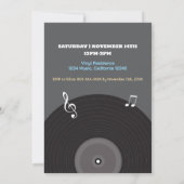 Vinyl Groove Verjaardagsfeestje Kaart (Achterkant)