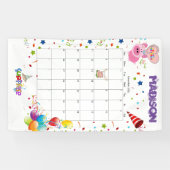 Vinyl Happy Birthday Calendar December 2022 Spandoek (Horizontaal)