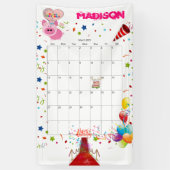 Vinyl Happy Birthday Calendar March 2022 Banner (Verticaal)