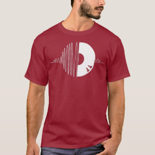 Vinyl Heartbeat Cool Music Disc Jockey DJ Gift T-shirt