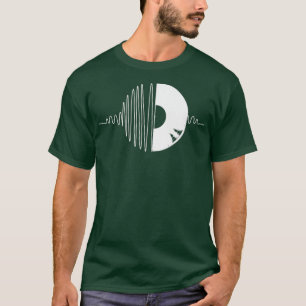 Vinyl Heartbeat Cool Music Disc Jockey DJ Gift T-shirt