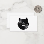 Vinyl Hound 3,5 x 2 inch flat-note card Notitiekaartje (Voorkant / Achterkant in situ)