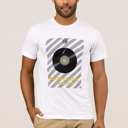 Vinyl is niet rommelig, het is cultuur - platenlie t-shirt (Voorkant)